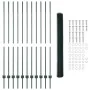 Juego de Cercas Hexagonales de Jardín Juego de 2 Verde Metal by , fence posts - Ref: Foro24-3336729, Price: 109,70 €, Discoun...