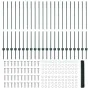 Postes de Cerca 11 pcs Canal U Verde 120 cm Acero, Cerca Hexagonal Verde 1.2x50 m Acero de , Postes de cerca - Ref: Foro24-33...
