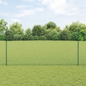 Postes de Cerca 11 pcs U-Channel Verde 160 cm