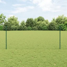 Postes para Cerca 11 pcs U-Channel Verde 100 cm
