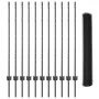 Juego de Cerca de Jardín Juego de 2 Gris Acero Recubierto en Polvo by , fence posts - Ref: Foro24-3336861, Price: 90,69 €, Di...