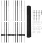 Juego de Cerca de Jardín Juego de 2 Gris Acero Recubierto en Polvo by , fence posts - Ref: Foro24-3336861, Price: 90,69 €, Di...