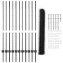 Juego de Cercas de Metal Set de 2 Gris, Negro Metal 25 x 1.2 m de , Postes de cerca - Ref: Foro24-3336863, Precio: 93,41 €, D...