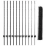 Set de Cerca de Jardín Set de 2 Gris Metal Grande Resistente by , fence posts - Ref: Foro24-3336864, Price: 91,85 €, Discount: %