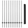 Postes de Cerca 22 pcs U-Channel Gris 140 cm Acero, Cerca Hexagonal Gris 1,4x25 m Acero von , Zaunpfosten - Ref: Foro24-33368...