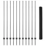 Juego de Cercas de Jardín Conjunto de 2 Gris Acero by , fence posts - Ref: Foro24-3336869, Price: 114,67 €, Discount: %