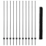 Juego de Vallas de Jardín Set de 2 Gris Metal 25 x 1.5 m by , fence posts - Ref: Foro24-3336872, Price: 111,19 €, Discount: %