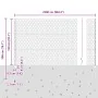 Juego de Vallas de Jardín Set de 2 Gris Metal 25 x 1.5 m by , fence posts - Ref: Foro24-3336872, Price: 111,19 €, Discount: %