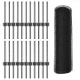 Postes de Valla 11 pcs U-Channel Gris 40 cm Acero, Valla Hexagonal Gris 0.4x50 m Acero | Foro24.es | Tu tienda online para hogar, jardín y más Foro24.es