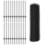 Postes de Cerca 11 pcs U-Channel Gris 80 cm Acero, Cerca Hexagonal Gris 0.8x50 m Acero by , fence posts - Ref: Foro24-3336889...