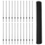 Postes de Cerca 22 pcs U-Channel Gris 120 cm Acero, Cerca Hexagonal Gris 1.2x50 m Acero by , fence posts - Ref: Foro24-333689...