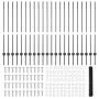 Postes de Cerca 22 pcs U-Channel Gris 120 cm Acero, Cerca Hexagonal Gris 1.2x50 m Acero by , fence posts - Ref: Foro24-333689...