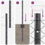 Posts para Cerca 22 pcs U-Channel Gris 120 cm Acero, Cerca Hexagonal Gris 1.2x50 m Acero | Foro24.es | Tu tienda online para hogar, jardín y más Foro24.es