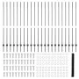 Postes de Cerca 22 piezas U-Channel Gris 150 cm Acero, Cerca Hexagonal Gris 1.5x50 m Acero by , fence posts - Ref: Foro24-333...