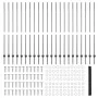 Postes de Cerca 22 pcs U-Channel Gris 160 cm Acero, Cerca Hexagonal Gris 1.6x50 m Acero by , fence posts - Ref: Foro24-333691...