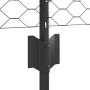 Poste de Valla 11 pcs U-Channel Gris 60 cm Acero, Valla Hexagonal Gris 0,5x100 m Acero | Foro24.es | Tu tienda online para hogar, jardín y más Foro24.es