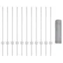 Poste de Cerca 11 pcs U-Channel 80 cm Acero Galvanizado, Cerca Hexagonal 0.8x25 m Acero Galvanizado by , fence posts - Ref: F...
