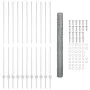 Postes de Cerca 22 pcs U-Channel 160 cm Acero Galvanizado, Cerca Hexagonal 1.6x25 m Acero Galvanizado von , Zaunpfosten - Ref...