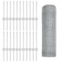 Postes de Valla 11 pcs U-Channel 40 cm Acero Galvanizado, Valla Hexagonal 0.4x50 m Acero Galvanizado | Foro24.es | Tu tienda online para hogar, jardín y más Foro24.es