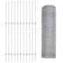 VidaXL postes de cerca 11 pcs U-Channel 80 cm Acero Galvanizado, VidaXL Cerca Hexagonal 0,8x50 m Acero Galvanizado von , Zaun...