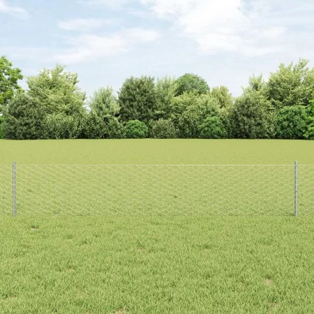 Postes de Cerca 11 pcs U-Channel 40 cm Acero Galvanizado, Cerca Hexagonal 0,4x100 m Acero Galvanizado | Foro24.es | Tu tienda online para hogar, jardín y más Foro24.es