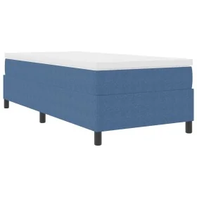 Cama de resortes Azul 80x200 cm Tela de corduroy