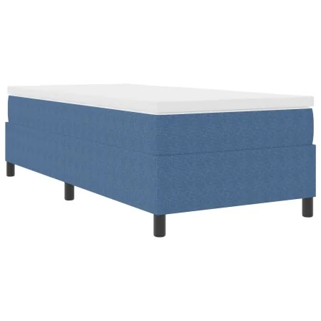 Cama de resortes Azul 80x200 cm Tela de corduroy de , Camas y somieres - Ref: Foro24-3337380, Precio: 93,85 €, Descuento: %
