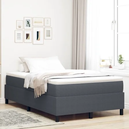 Cama Box Spring Gris Oscuro Doble Pequeño de Tela de Pana | Foro24.es | Tu tienda online para hogar, jardín y más Foro24.es