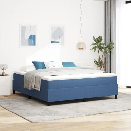 Cama Box Spring Azul Super King Tela de Pana | Foro24.es | Tu tienda online para hogar, jardín y más Foro24.es