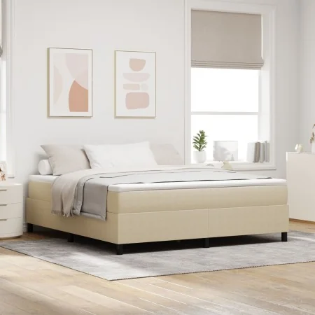 Cama Box Spring Verde Claro Gris Super King Tela de Pana de , Camas y somieres - Ref: Foro24-3337426, Precio: 140,03 €, Descu...