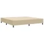Cama Box Spring Verde Claro Gris 200x200 cm Tela de Pana de , Camas y somieres - Ref: Foro24-3337431, Precio: 145,26 €, Descu...