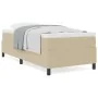 Cama con Somier con Colchón Beige, Blanco Tejido de Pana | Foro24.es | Tu tienda online para hogar, jardín y más Foro24.es