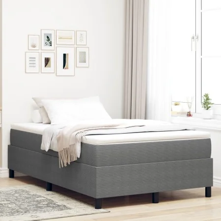 Cama con Somier con Colchón Gris Claro 120x200 cm Tela de Pana | Foro24.es | Tu tienda online para hogar, jardín y más Foro24.es