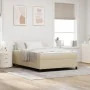 Cama con somier con colchón gris claro 140x200 cm Terciopelo by , Beds and slatted bases - Ref: Foro24-3337471, Price: 370,65...