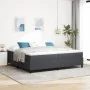 Cama con Somier y Colchón Gris Oscuro 200x200 cm Tela de Corduroy | Foro24.es | Tu tienda online para hogar, jardín y más Foro24.es