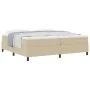 Cama Box Spring con Colchón Beige Claro 200x200 cm Tela de Pana | Foro24.es | Tu tienda online para hogar, jardín y más Foro24.es