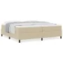 Cama Box Spring con Colchón Beige Claro 200x200 cm Tela de Pana | Foro24.es | Tu tienda online para hogar, jardín y más Foro24.es