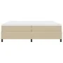 Cama Box Spring con Colchón Beige Claro 200x200 cm Tela de Pana | Foro24.es | Tu tienda online para hogar, jardín y más Foro24.es