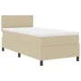 Cama con Box Spring con Colchón Beige 90x200 cm Tela de Corduroy by , Beds and slatted bases - Ref: Foro24-3337498, Price: 32...
