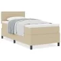 Cama con Box Spring con Colchón Beige 90x200 cm Tela de Corduroy by , Beds and slatted bases - Ref: Foro24-3337498, Price: 32...