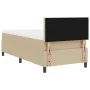 Cama con Box Spring con Colchón Beige 90x200 cm Tela de Corduroy by , Beds and slatted bases - Ref: Foro24-3337498, Price: 32...