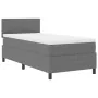 Cama Box Spring con Colchón Gris 100x200 cm Tela de Pana | Foro24.es | Tu tienda online para hogar, jardín y más Foro24.es