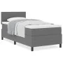 Cama Box Spring con Colchón Gris 100x200 cm Tela de Pana | Foro24.es | Tu tienda online para hogar, jardín y más Foro24.es