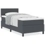 Cama con Base de Resorte y Colchón Gris Oscuro 100x200 cm Tela de Pana | Foro24.es | Tu tienda online para hogar, jardín y más Foro24.es