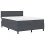 Cama con Base con Colchón Gris Oscuro 140x200 cm Tela de Pana | Foro24.es | Tu tienda online para hogar, jardín y más Foro24.es