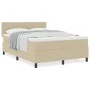 Cama con Somier con Colchón Verde Claro Gris 140x200 cm Tela de Terciopelo von , Betten und Lattenroste - Ref: Foro24-3337518...