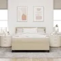 Cama con Somier con Colchón Verde Claro Gris 140x200 cm Tela de Terciopelo von , Betten und Lattenroste - Ref: Foro24-3337518...