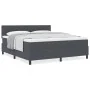 Cama Box Spring con Colchón Gris Oscuro Super King Tela de Pana | Foro24.es | Tu tienda online para hogar, jardín y más Foro24.es