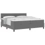 Cama Box Spring con Colchón Gris 200x200 cm Tela de Pana | Foro24.es | Tu tienda online para hogar, jardín y más Foro24.es
