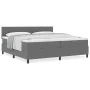 Cama Box Spring con Colchón Gris 200x200 cm Tela de Pana | Foro24.es | Tu tienda online para hogar, jardín y más Foro24.es